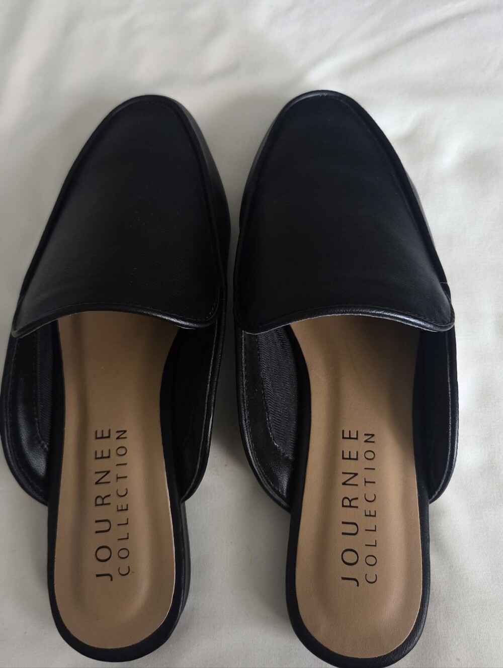 Journee Collection Women's Black Slip-On Mules - 6 1/2